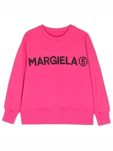 MM6 Margiela Kids Logo Sweatshirt Pink - MAISON MARGIELA - BALAAN 1