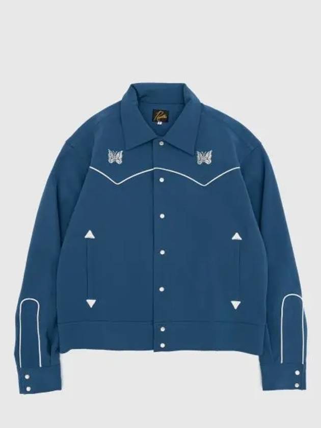 Piping Cowboy Jac PE PU Double Cloth MARINE BLUE PU208 Jacket - NEEDLES - BALAAN 1