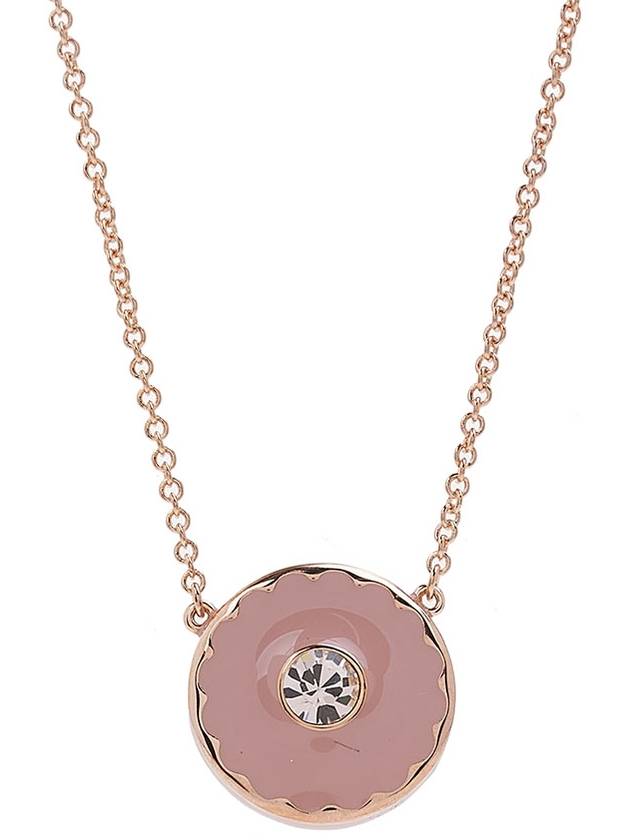 Reversible Medallion Pendant Necklace Pink - MARC JACOBS - BALAAN.