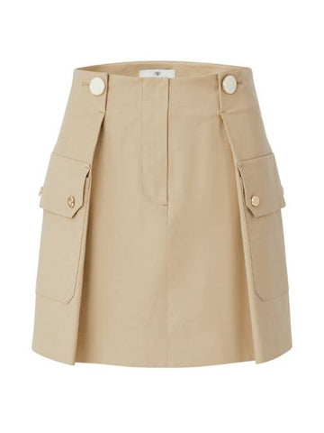 OUTPOCKET TUCK SKIRTBEIGE - AOW - BALAAN 1