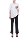 Check Pocket Crew Neck Cotton Short Sleeve T-Shirt White - BURBERRY - BALAAN 4