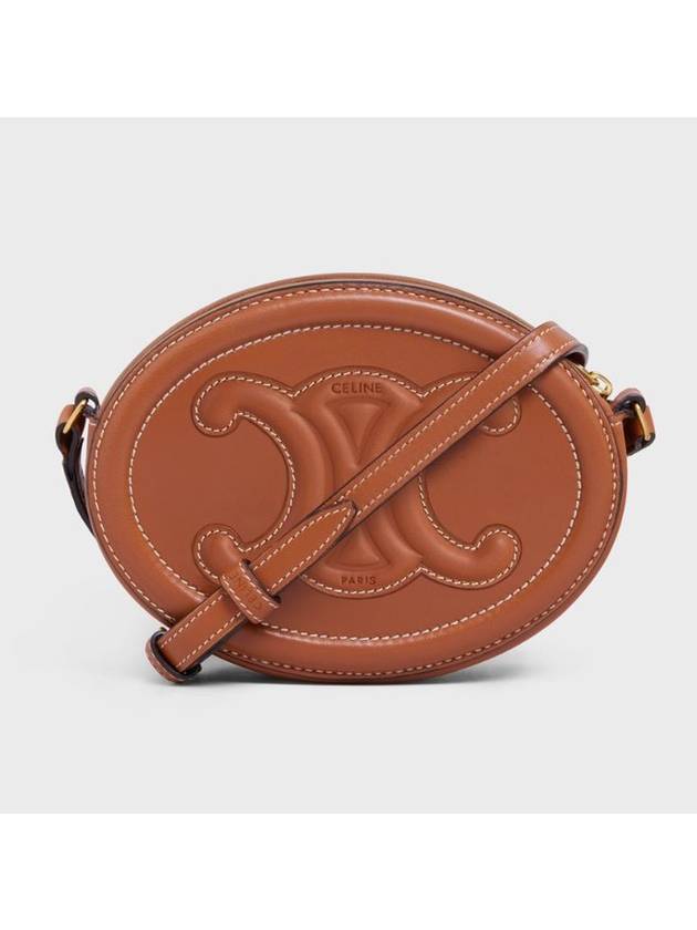 Oval Purse Smooth Calfskin Cross Bag Brown - CELINE - BALAAN 3