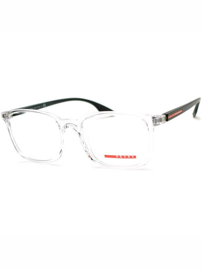 Eyewear Logo Transparent Horn-Rimmed Square Eyeglasses Black - PRADA - BALAAN 2