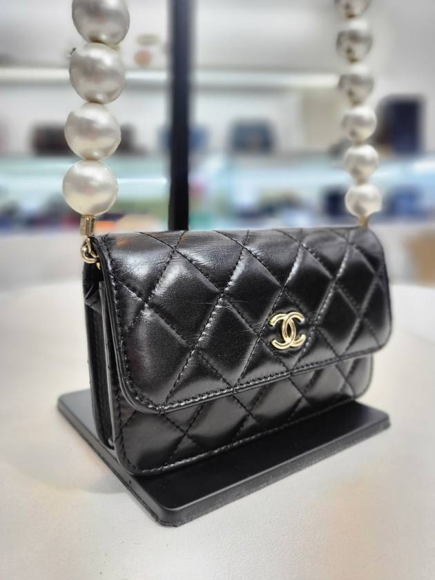 Pearl chain mini silver cross bag 31st unit AP1898 - CHANEL - BALAAN 6