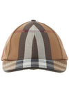 Logo Check Cotton Ball Cap Birch Brown - BURBERRY - BALAAN 3