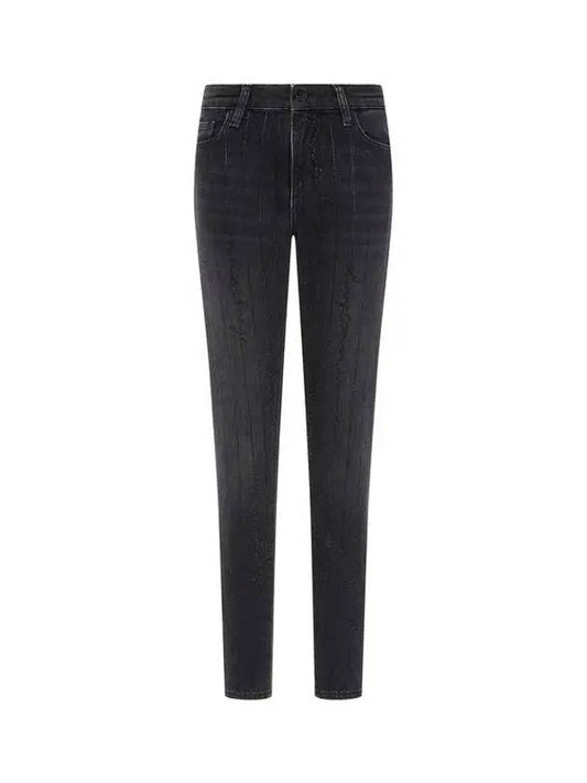 Women s Cubic Stripe Skinny Leg Jeans Washed Black 270321 - ARMANI EXCHANGE - BALAAN 1