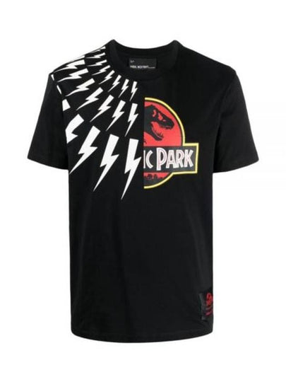 Jurassic Park Thunderbolt Short Sleeve T-Shirt Black - NEIL BARRETT - BALAAN 2