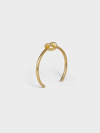 Knot Extra Thin Brass Bracelet Gold - CELINE - BALAAN 2