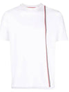 RWB Stripe Cotton Short Sleeve T-shirt White - THOM BROWNE - BALAAN 2