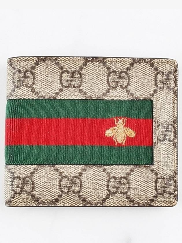 Supreme three stripe bee embroidery bifold wallet - GUCCI - BALAAN 3