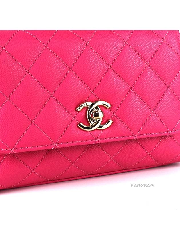 CH Caviar Coco Handle Mini Hot Pink Gold Plated CH42BG031 - CHANEL - BALAAN 5