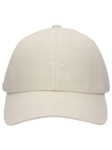 Run wash logo embroidered ball cap cream hat - DIESEL - BALAAN 1