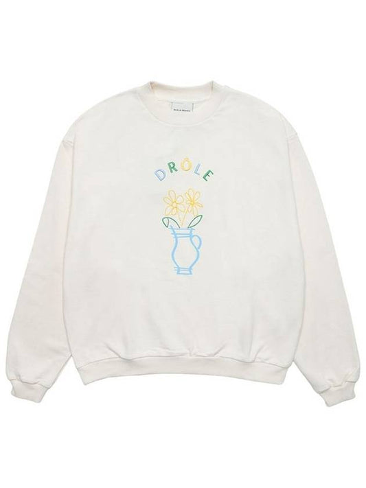 Drold Monsieur Men s Vase Sweatshirt Ivory SW117 CO001 CM - DROLE DE MONSIEUR - BALAAN 1