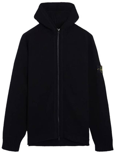 Wool Hooded Jacket Black - STONE ISLAND - BALAAN 2