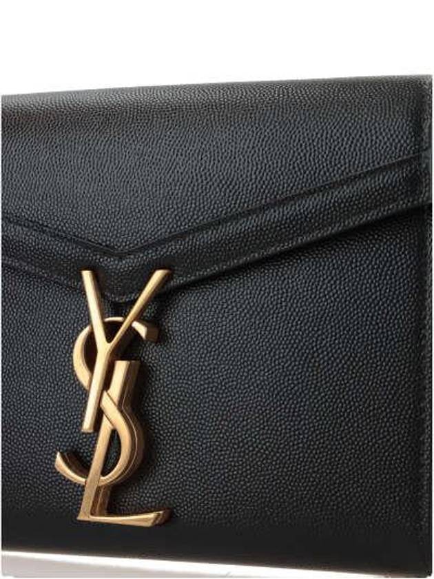 Cassandra Monogram Chain Shoulder Bag Black - SAINT LAURENT - BALAAN 4