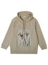 Lillo Graphic Print Cotton Hoodie Beige - MAX MARA - BALAAN 2