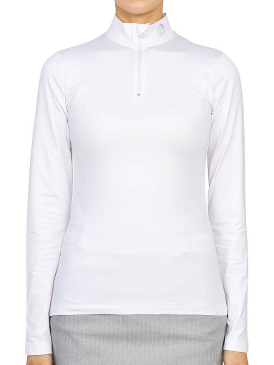 Golf wear neck polar brushed long sleeve t-shirt G01560 001 - HYDROGEN - BALAAN 1