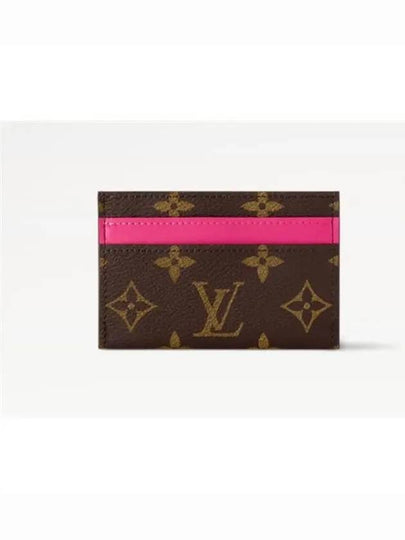 Double Card Wallet Brown Pink - LOUIS VUITTON - BALAAN 2