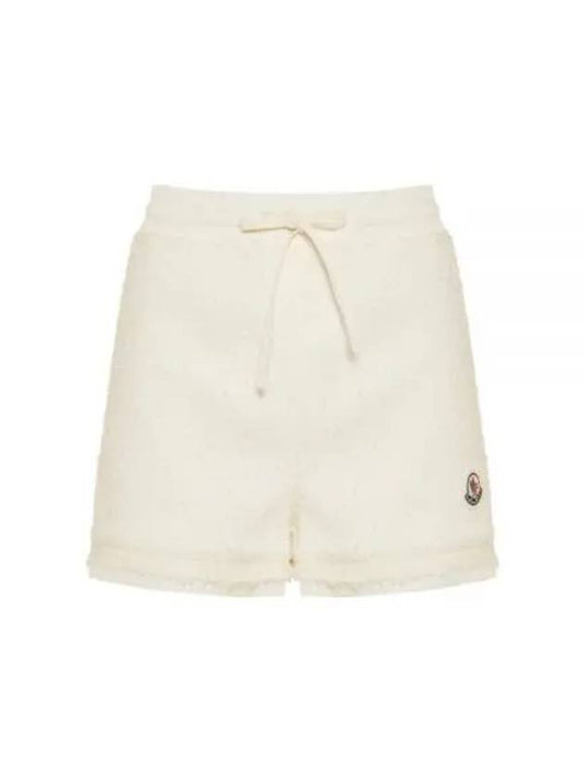 24 2B00007 597NZ 034 Logo Patch Cotton Shorts - MONCLER - BALAAN 1