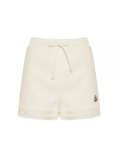 24 2B00007 597NZ 034 Logo Patch Cotton Shorts - MONCLER - BALAAN 1