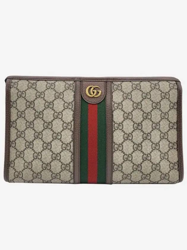 Ophidia GG Clutch Bag Beige Ebony - GUCCI - BALAAN 3