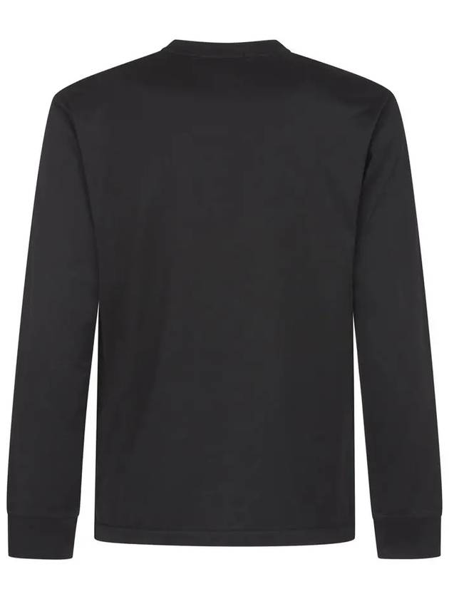 Cotton Jersey Long Sleeve T Shirt Black - STONE ISLAND - BALAAN 4