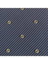 GG Interlocking Logo Silk Tie Black Navy - GUCCI - BALAAN 4