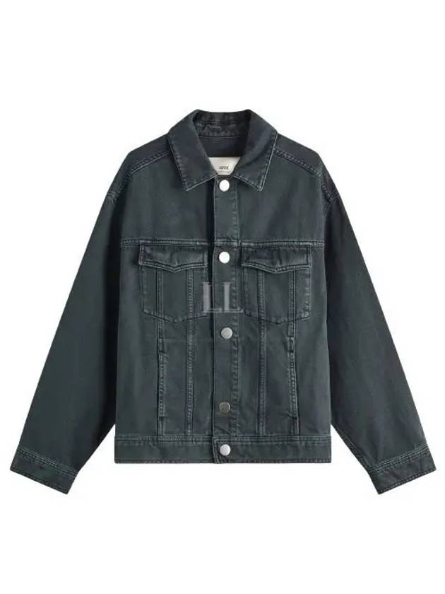 Trucker Denim Jacket Black - AMI - BALAAN 2