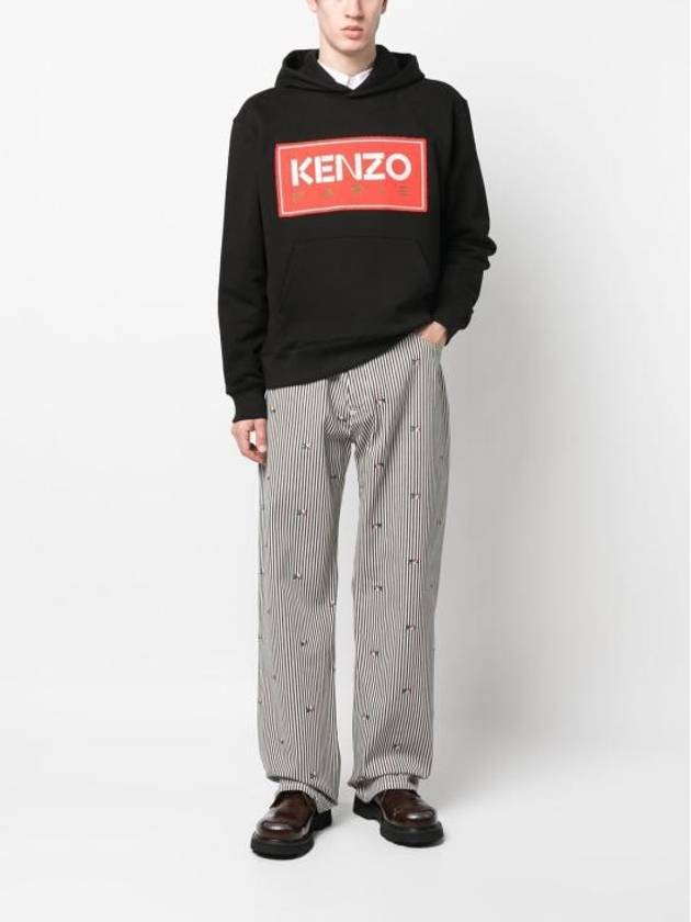 Paris Classic Popover Cotton Hoodie Black - KENZO - BALAAN 3