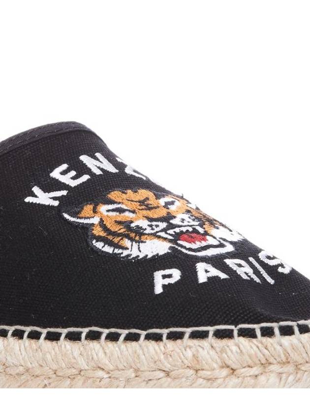 Lucky Tiger Embroidery Canvas Espadrilles Black - KENZO - BALAAN 4