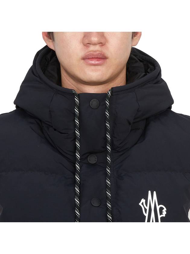 Grenoble Baldy Hooded Down Vest Black - MONCLER - BALAAN 7