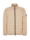 Men's Logo Patch Nylon Zip-Up Padding Beige - STONE ISLAND - BALAAN 2