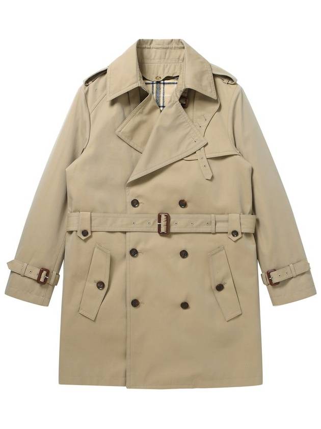 Belted Double Trench Coat Beige - SOLEW - BALAAN 1