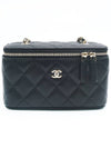 Classic Caviar Vanity Cross Bag Gold Plated Black - CHANEL - BALAAN 4