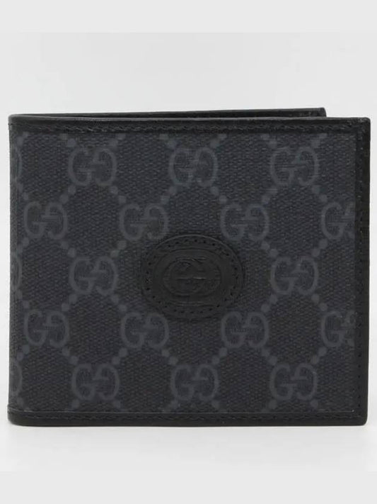 GG Supreme Interlocking G Halfwallet Black - GUCCI - BALAAN 2