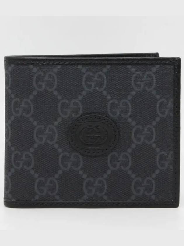 GG Supreme Interlocking G Halfwallet Black - GUCCI - BALAAN 2