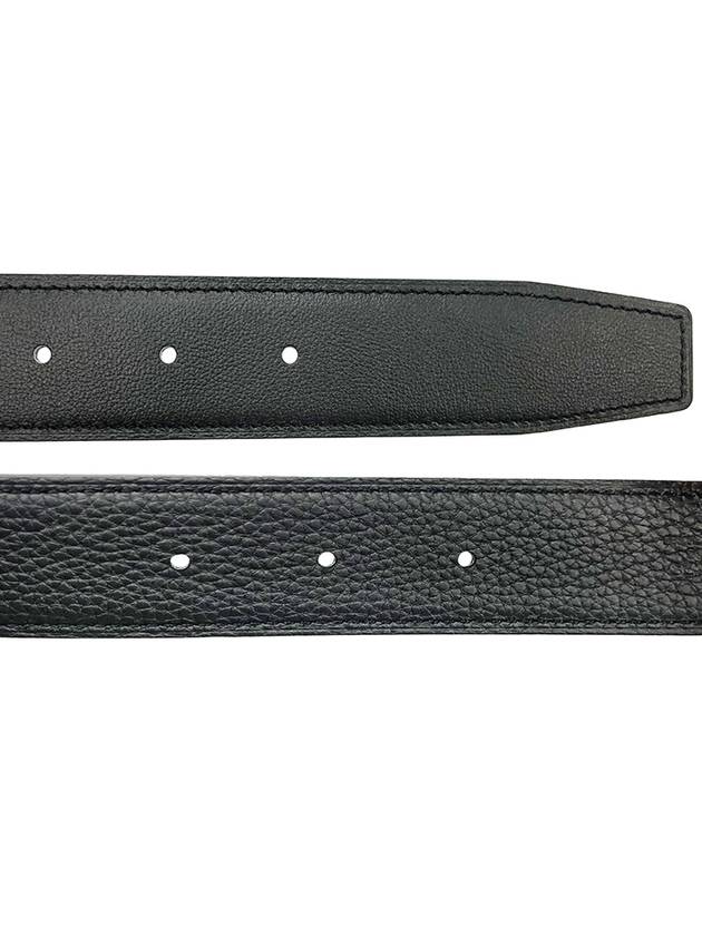 H Buckle 32MM Reversible Leather Belt Black - HERMES - BALAAN 6