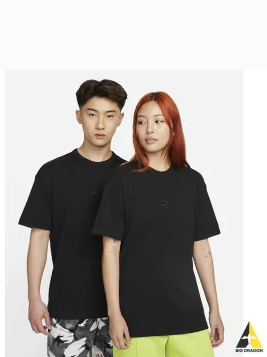 Premium Essentials Short Sleeve T-Shirt Black - NIKE - BALAAN 2