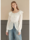 Baby's Breath Ruffle Collar Blouse Ivory - MICANE - BALAAN 1