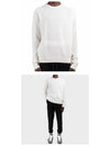 Men's Ribbed Wool Cashmere Blend Knit Top White - MONCLER - BALAAN 6