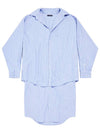 BB Classic Layered Shirt Midi Dress Light Blue - BALENCIAGA - BALAAN 1