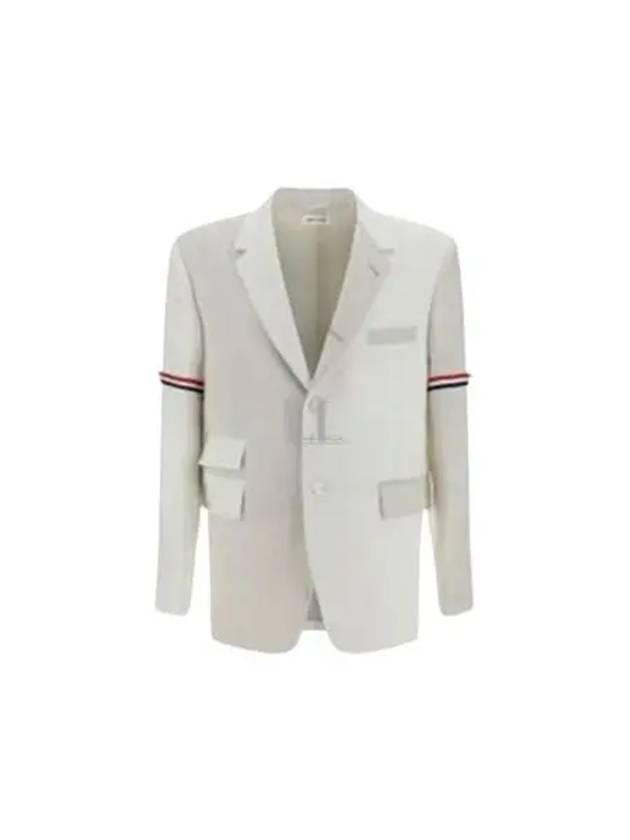 Armband Two Tone Tailored Jacket White - THOM BROWNE - BALAAN 2