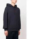 Logo Print Drawstring Hoodie Blue - MARNI - BALAAN 2