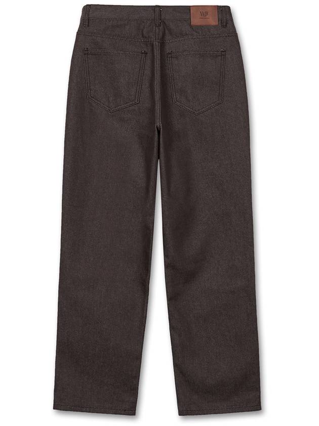 Semi-wide raw denim pants BROWN - WEST GRAND BOULEVARD - BALAAN 3