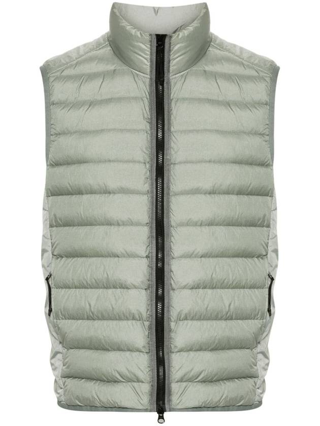 Loom Woven Chambers Recycled Nylon Down TC Vest Grey - STONE ISLAND - BALAAN 2