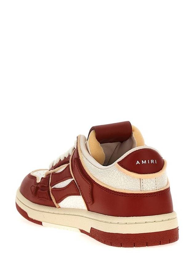 Amiri Red And White Leather Sneakers - AMIRI - BALAAN 3