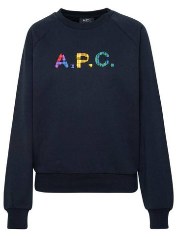 Logo Patch Crewneck Sweatshirt Navy - A.P.C. - BALAAN 1