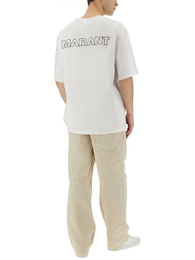 Guizy Back Logo Cotton Short Sleeve T-Shirt White - ISABEL MARANT - BALAAN 6