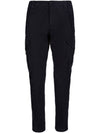 Men's Lens Wappen Stretch Cargo Straight Pants Black - CP COMPANY - BALAAN 2