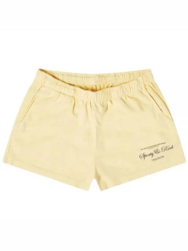 SHORT ALMONDBLACK SH864 logo shorts - SPORTY & RICH - BALAAN 1